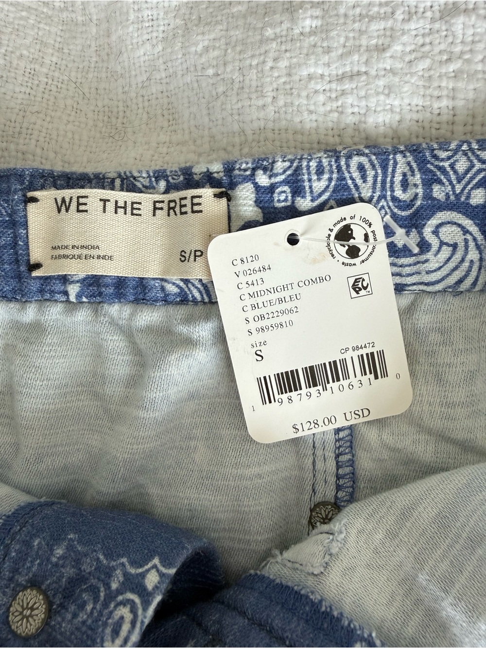 Free PeBlue Bandana-Print Mini Skirt with Drawstring - Picture 2 of 6